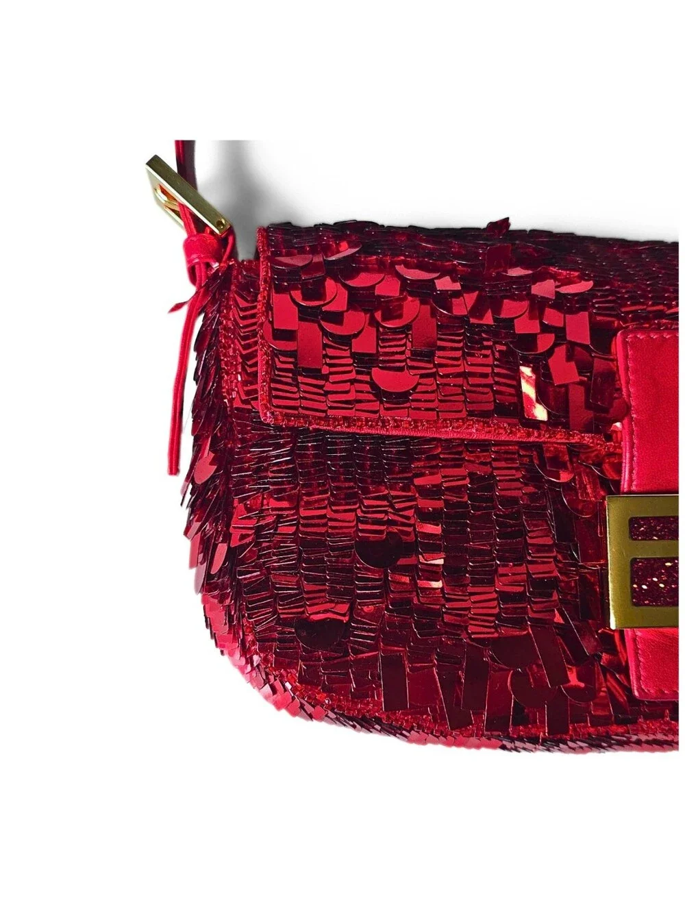 Fendi Baguette Vintage Ruby Red Sequins Red Version of ASO SATC